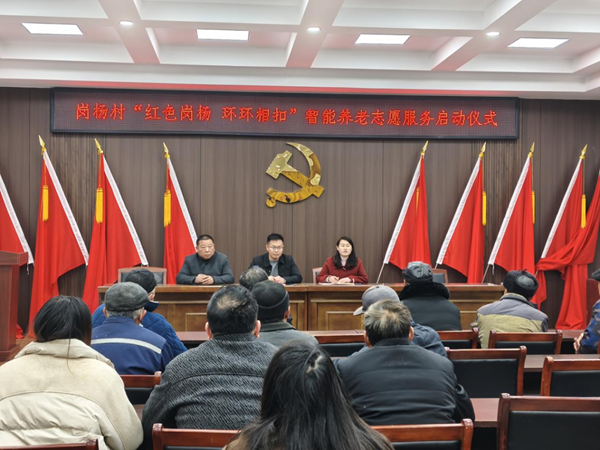 马厂镇岗杨村:“红色岗杨 环环相扣”智能养老志愿服务启动